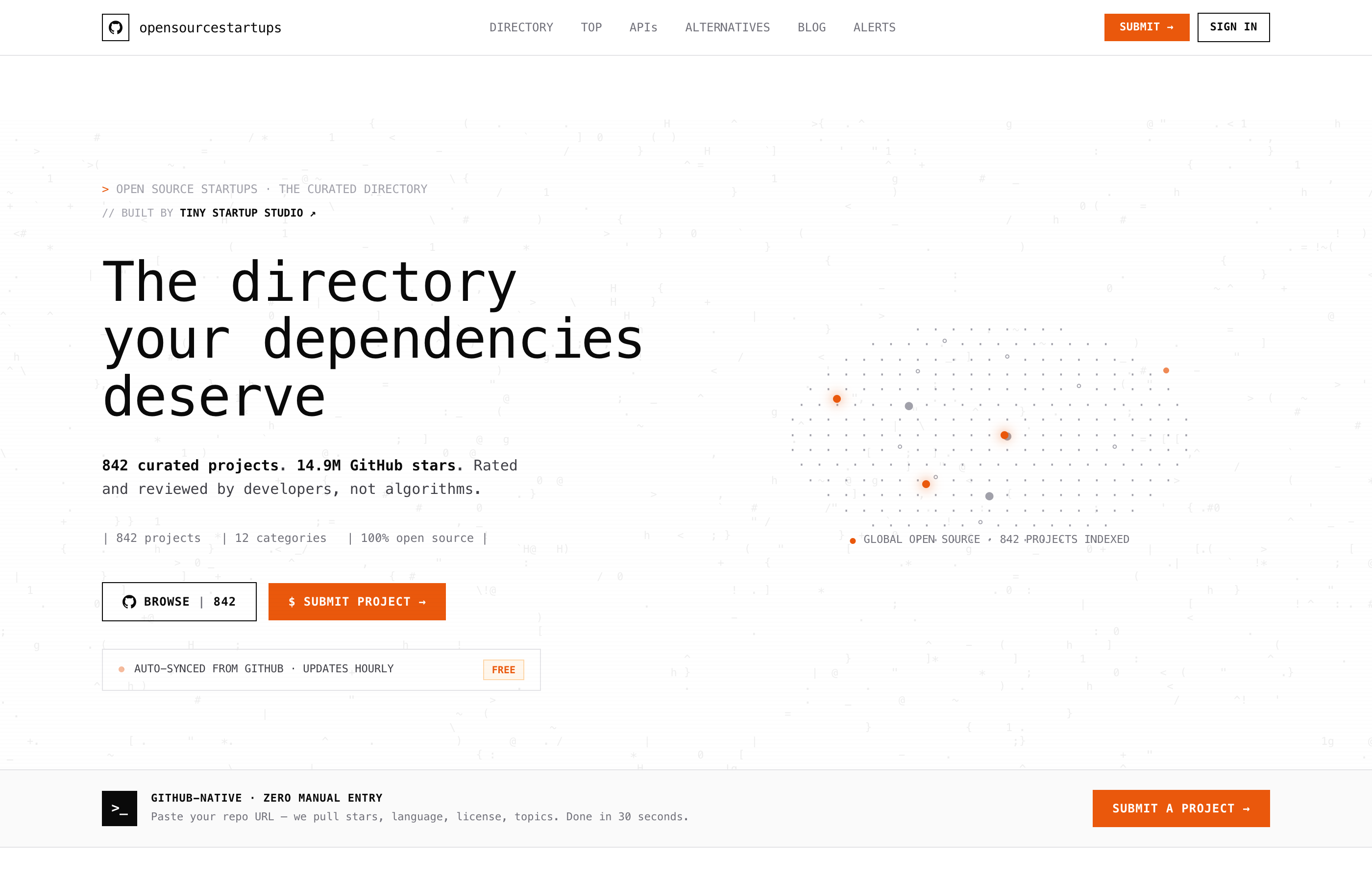 Open Source Startups — open source startup directory