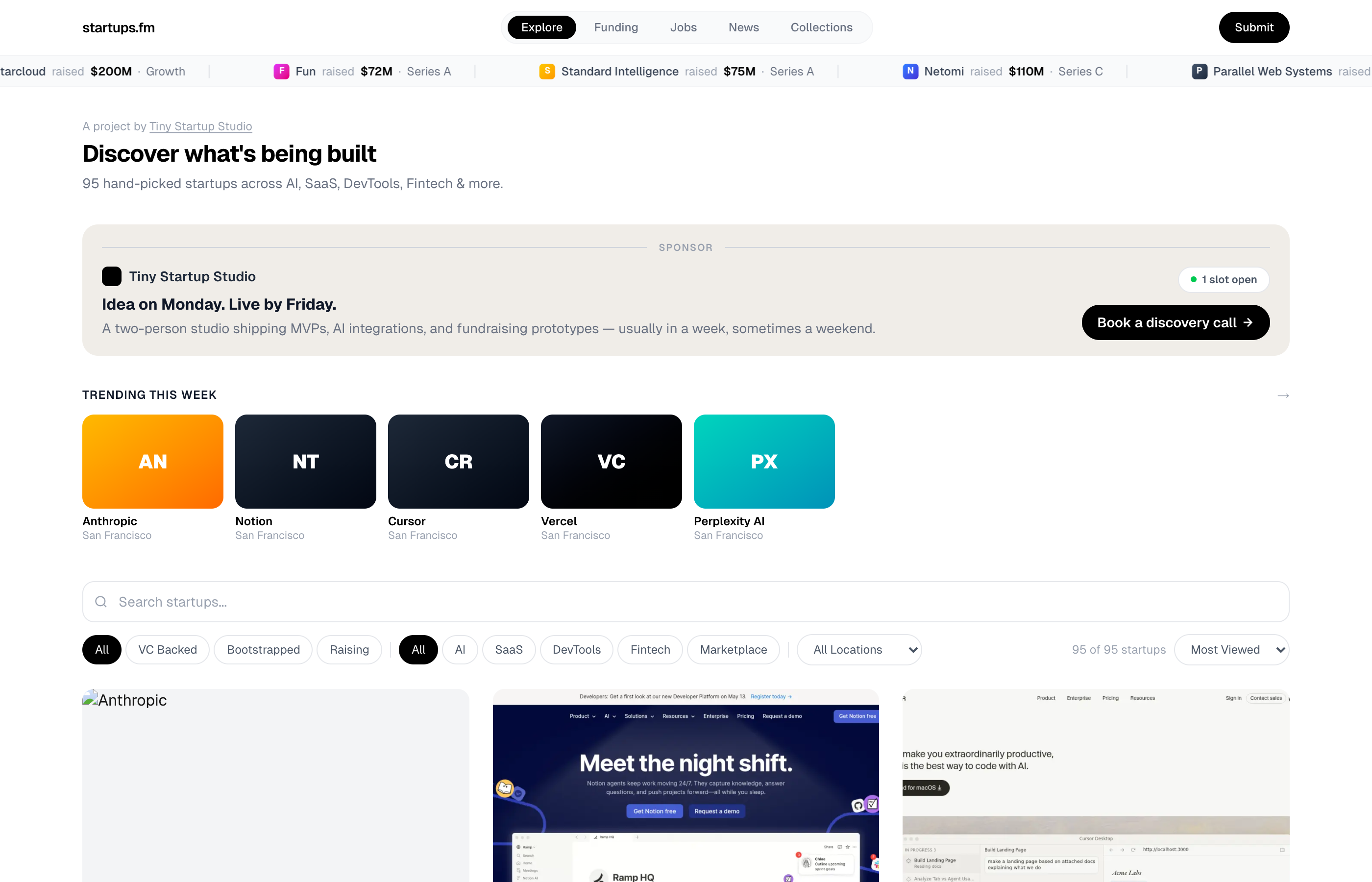 Startups FM — startup podcast directory